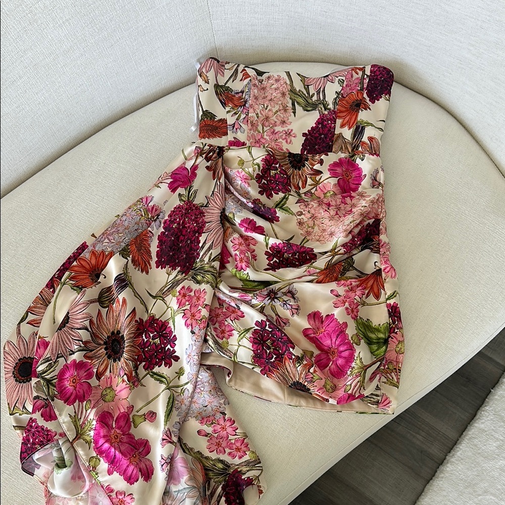 Katie May Strapless Floral Dress